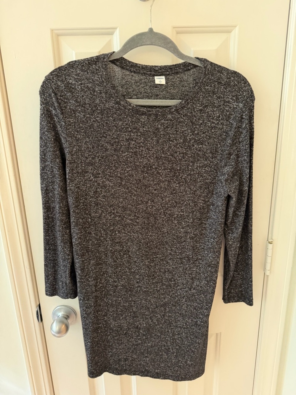 Old Navy Charcoal Heather Long-Sleeve Knit Dress
